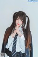 Coser @ 桜 桃 喵 Vol.082: 桜 桃 未熟 2 冬季 制服 丝 秀 (45 photos)